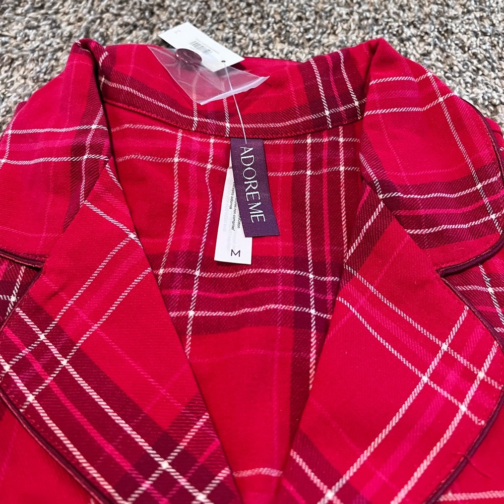 NEW Adore Me Cecelia Plaid pajama set. Size medium. Retails $50 - Picture 2 of 4